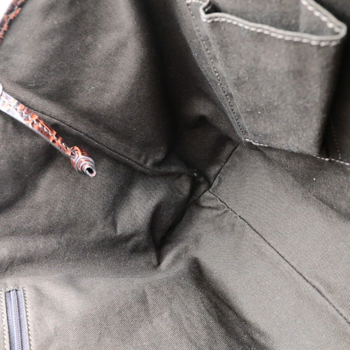 CELINE Logo Macadam Shoulder Tote Bag Suede Embossed Leather Purple SHW 34EC964