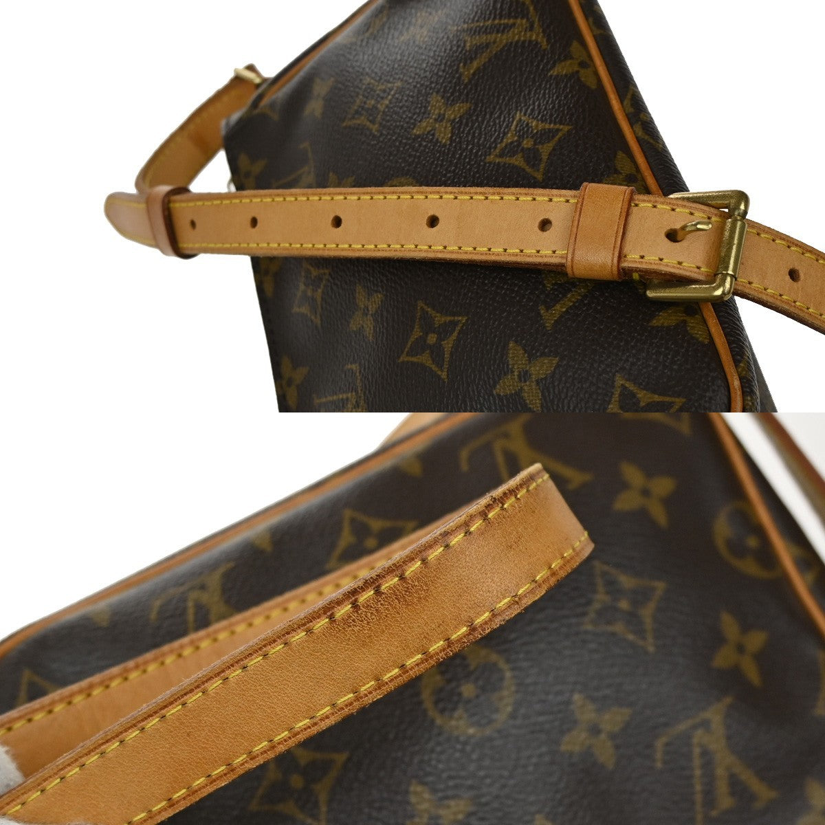 LOUIS VUITTON Viva Cite PM Shoulder Bag Monogram Leather Brown M51165 49MA011