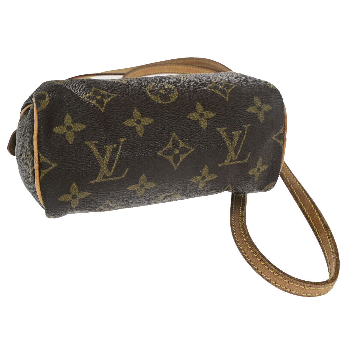 LOUIS VUITTON Mini Speedy 2Way Hand Bag Monogram Leather Brown M41534 97YF355