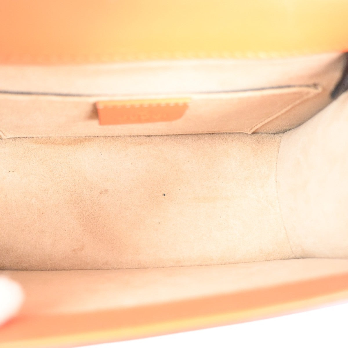 GUCCI Sylvie Sherry Line 2way Shoulder Hand Bag Leather Orange GHW Italy 98MA189