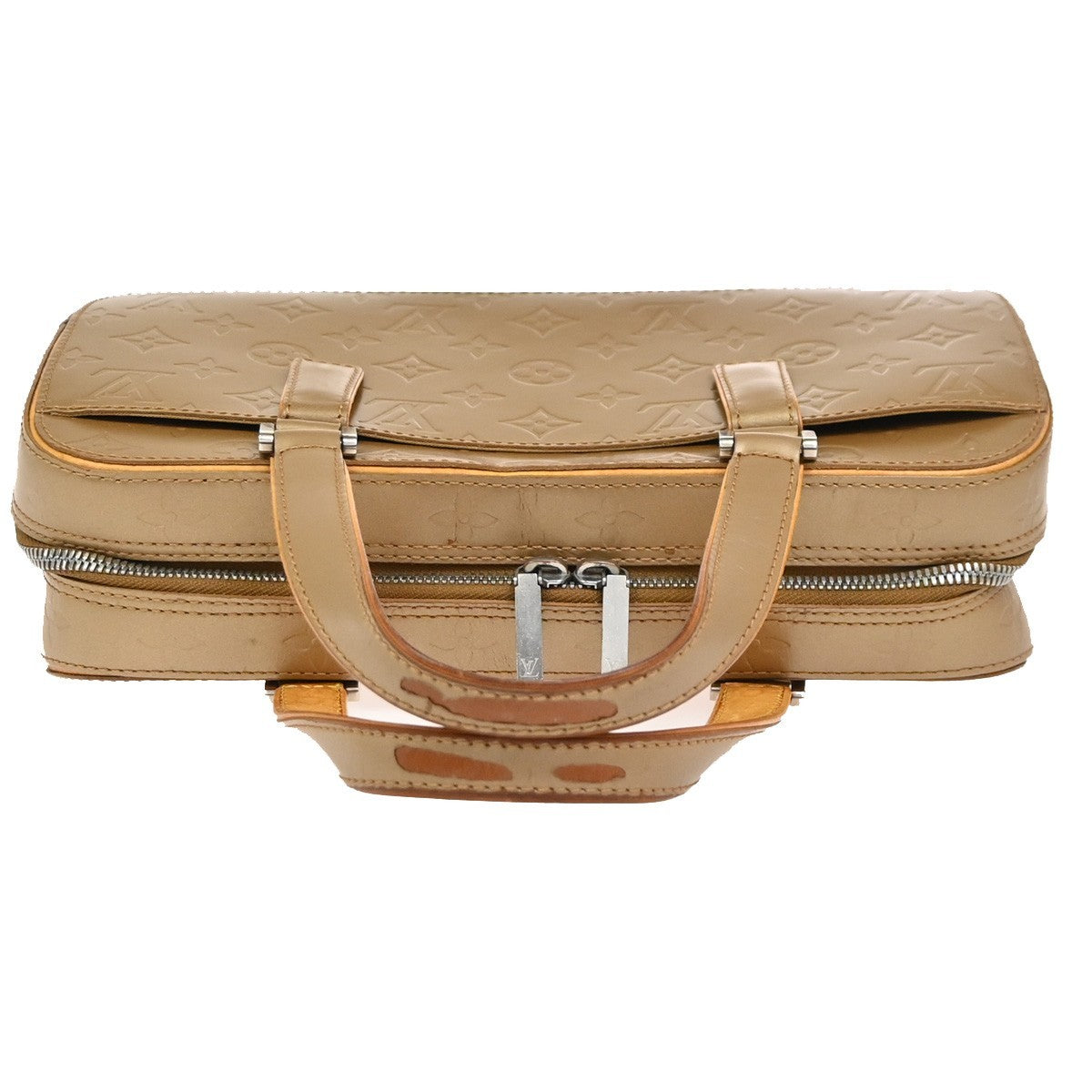 LOUIS VUITTON Shelton Hand Bag Monogram Mat Leather Gold France M55177 34KC917