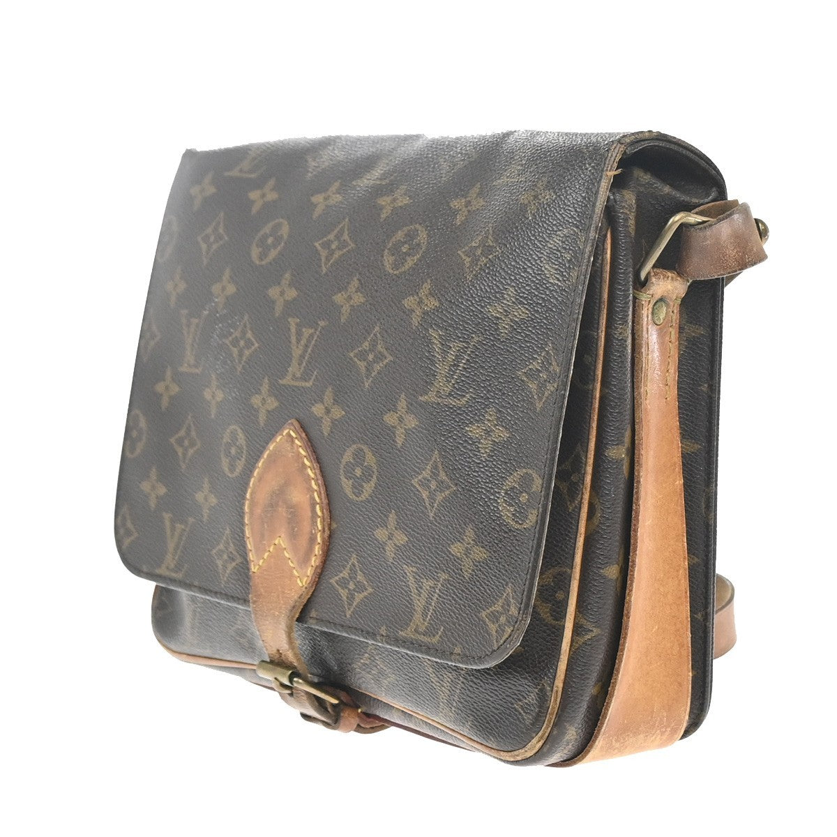 LOUIS VUITTON Cartouchiere GM Shoulder Bag Monogram Leather Brown M51252 69KC705