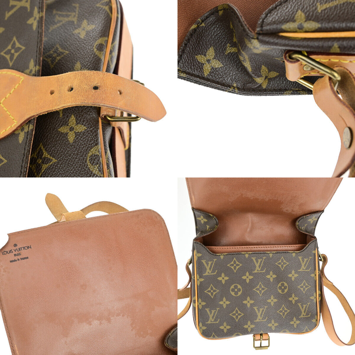 LOUIS VUITTON Cartouchiere MM Shoulder Bag Monogram Leather Brown M51253 86YF102
