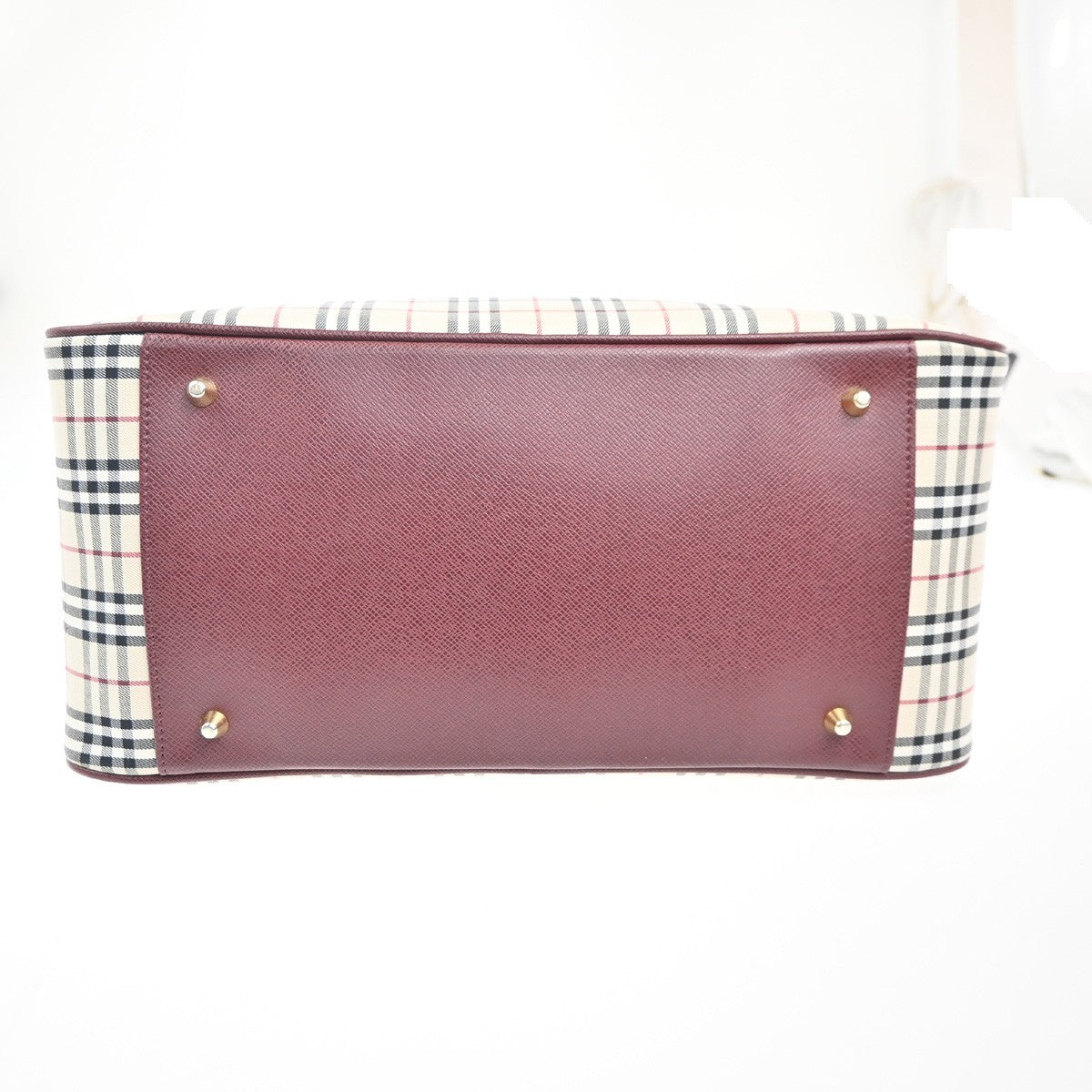 BURBERRY Nova Check Pattern 2way Shoulder Hand Bag Canvas Leather BE RD 75RL822