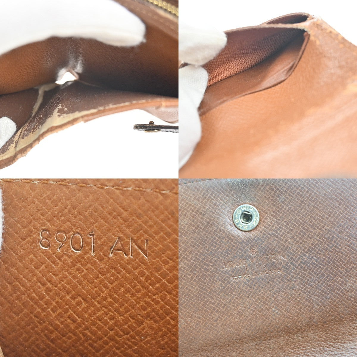 LOUIS VUITTON LV 2 Set Credit Compact Zip Wallet Monogram Leather BN 02KC753