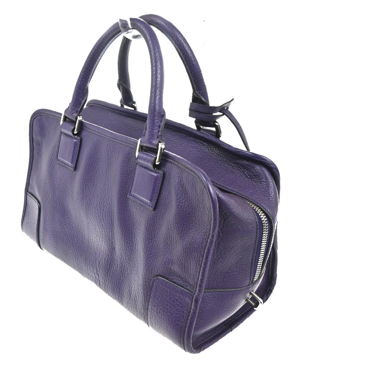 LOEWE Anagram logo Amazona 28 handbag suede Leather Purple Spain SHW 50RL795