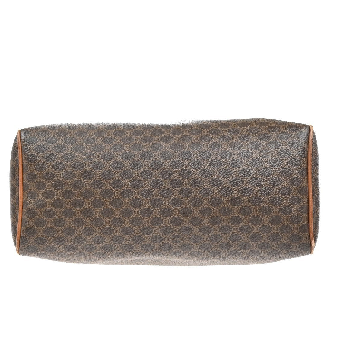 CELINE Logo Macadam Pattern Shoulder Hand Bag PVC Leather Brown Italy 61MA405