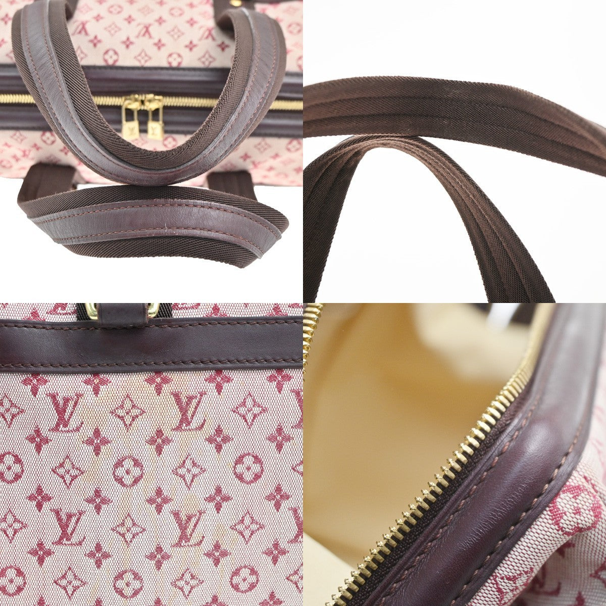 LOUIS VUITTON Josephine GM Hand Bag Monogram Mini Canvas Pink M92311 80MA336
