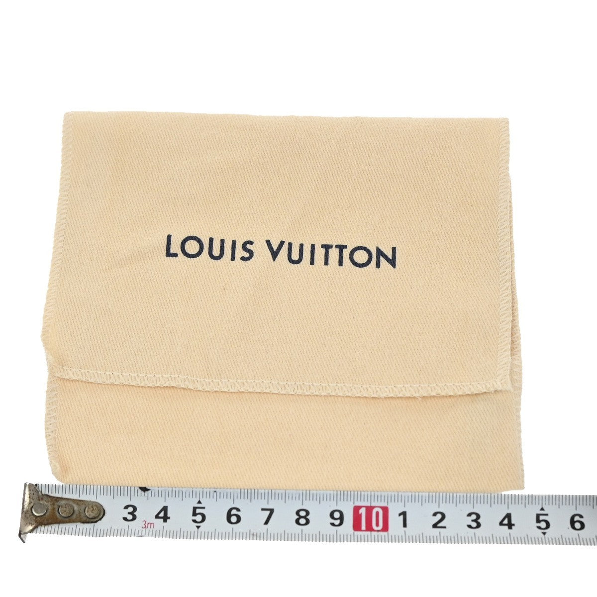 LOUIS VUITTON Logo 10 Set Dust Bag Drawstring Canvas Cotton Beige Brown 09MA430