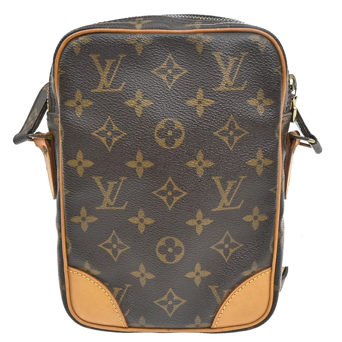 LOUIS VUITTON Danube Shoulder Bag Monogram Leather Brown France M45266 89MA076