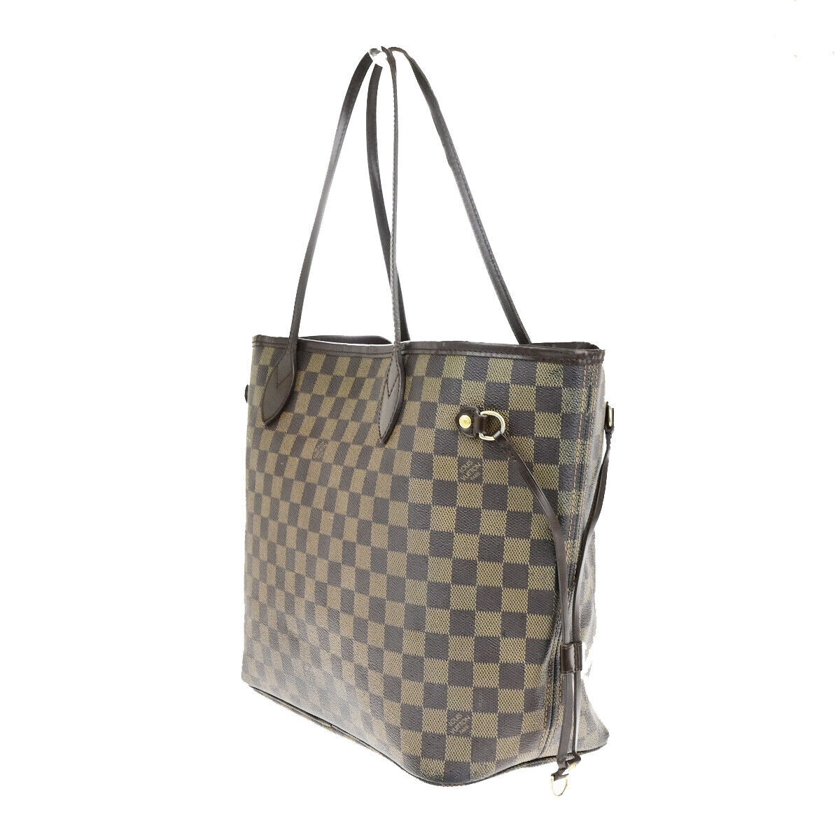 LOUIS VUITTON Neverfull MM Shoulder Tote Bag Damier Leather Brown N51105 15YG632