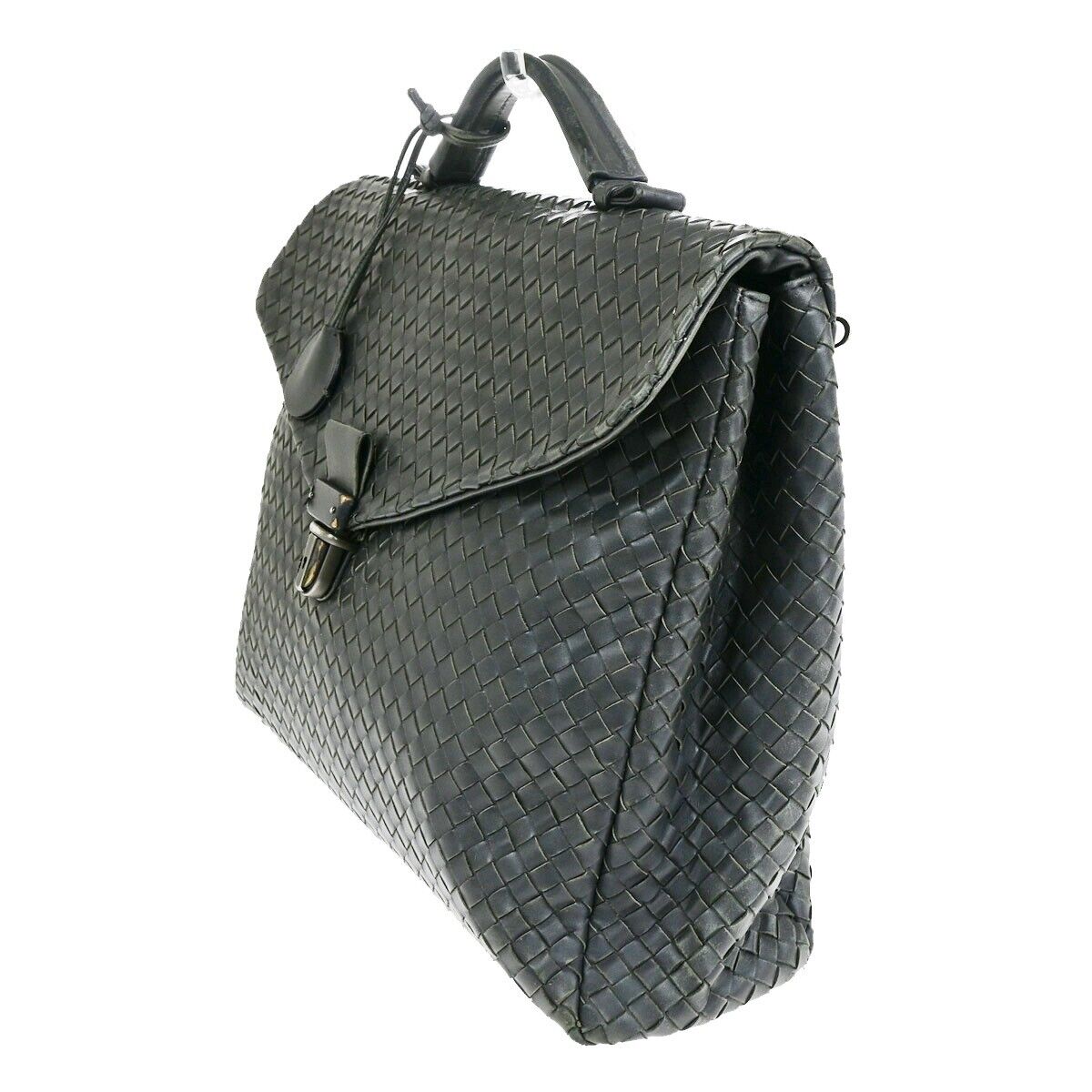 BOTTEGA VENETA Intrecciato Hand Bag Business Bag Leather Gray Italy 31SJ084