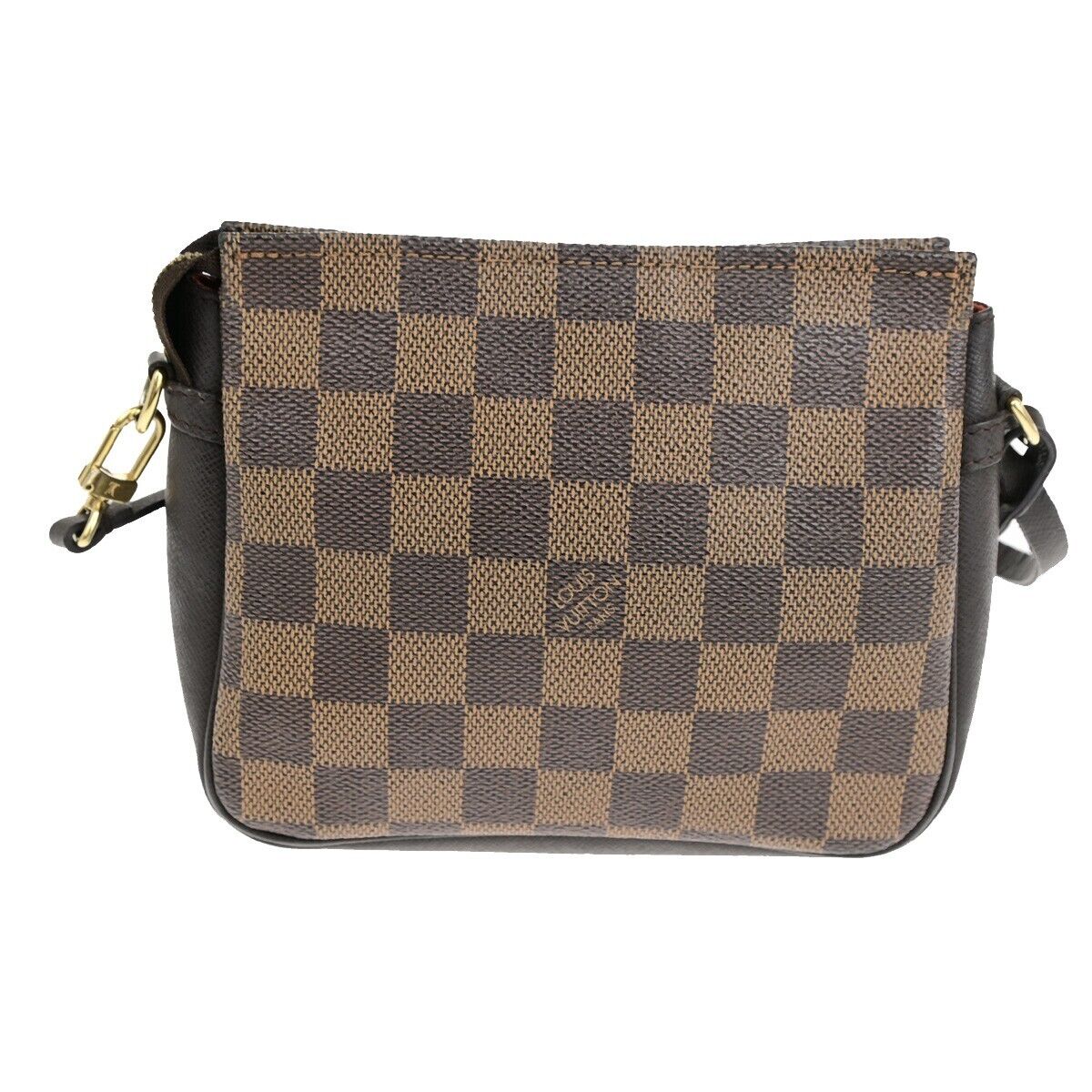 LOUIS VUITTON  Trousse Makeup Hand Bag Damier Ebene Leather Brown N51982 78SJ160