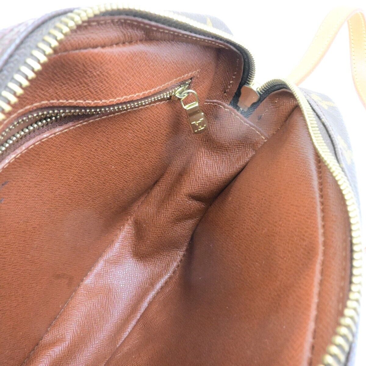 LOUIS VUITTON Jeune Fille MM Shoulder Bag Monogram Leather Brown M51226 80ED804