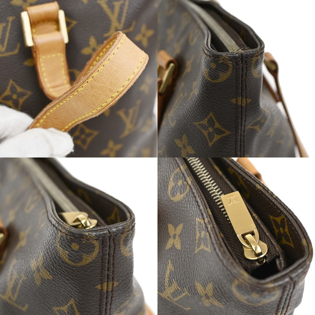 LOUIS VUITTON Cabas Piano Shoulder Bag Monogram Leather Brown M51148 97YJ064