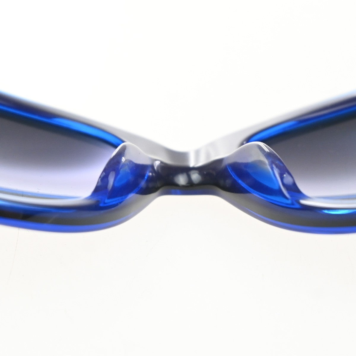 CHANEL CC Logo Sunglasses Eye Were Plastic Metal Blue SHW 5183-A Italy 66MA578