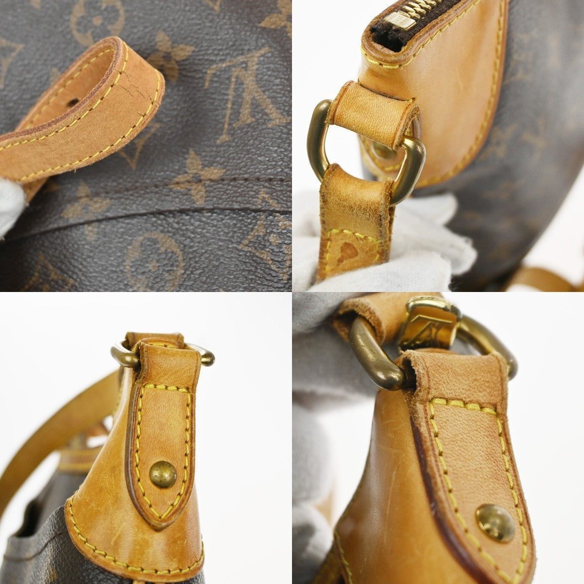 LOUIS VUITTON Odeon PM Shoulder Bag Monogram Leather Brown France M56390 11YH922