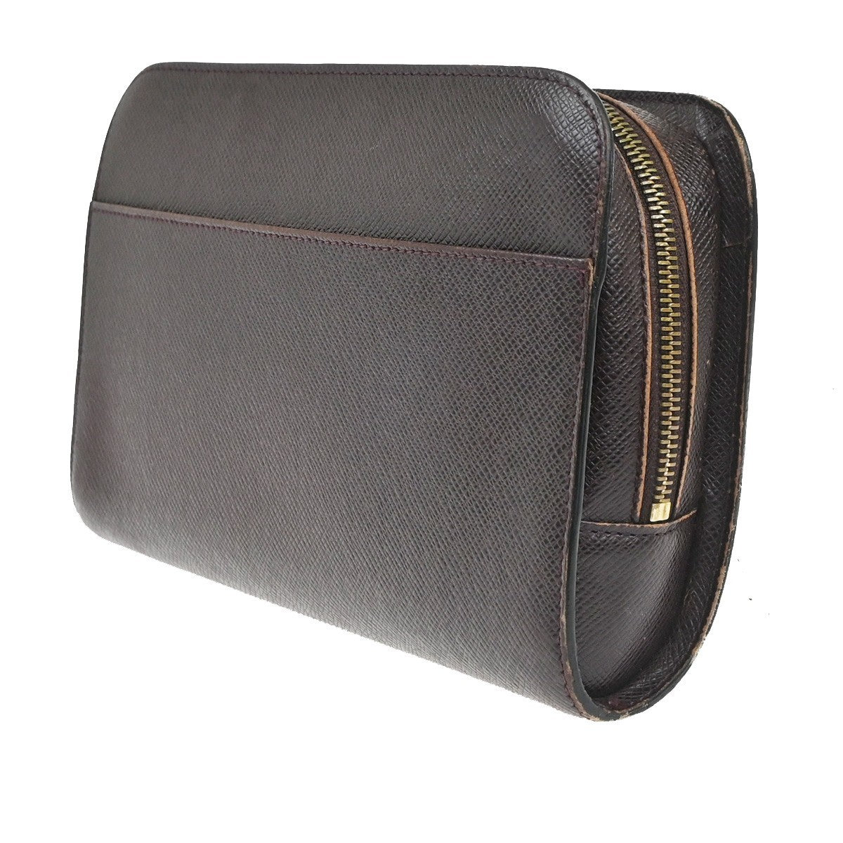 38.Live LOUIS VUITTON Baikal Hand Bag Taiga Leather Acajou M30186 02MA157