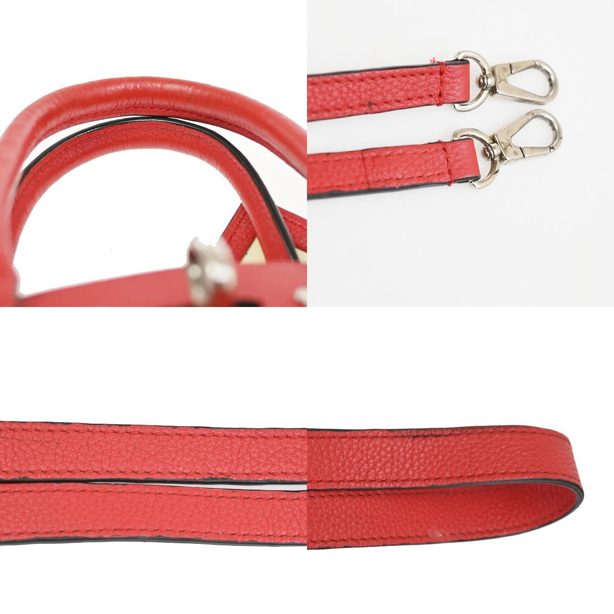 LOUIS VUITTON City Steamer PM 2Way Shoulder Hand Bag Calf Leather Red 55RQ066