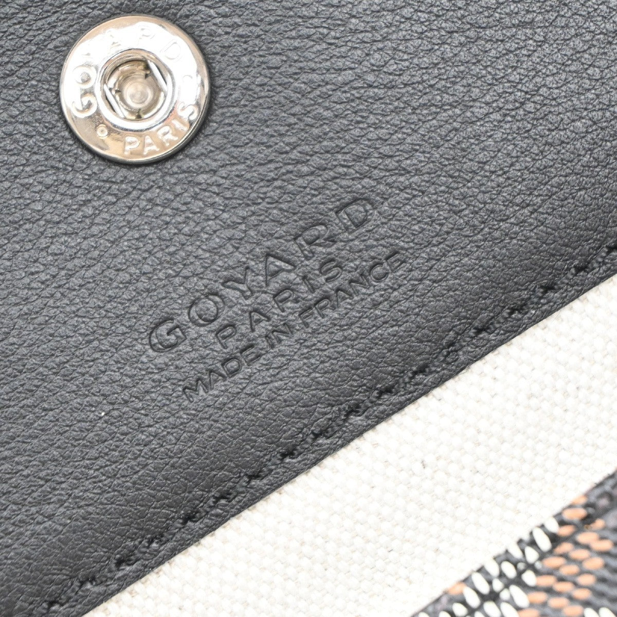 GOYARD Saint Louis PM Shoulder Tote Bag Coating Canvas Leather Black 332RF940