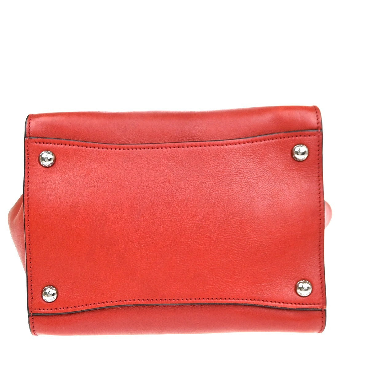 PRADA Logo 2Way Shoulder Hand Bag Glace Calf Leather Red SHW Italy 12TA657