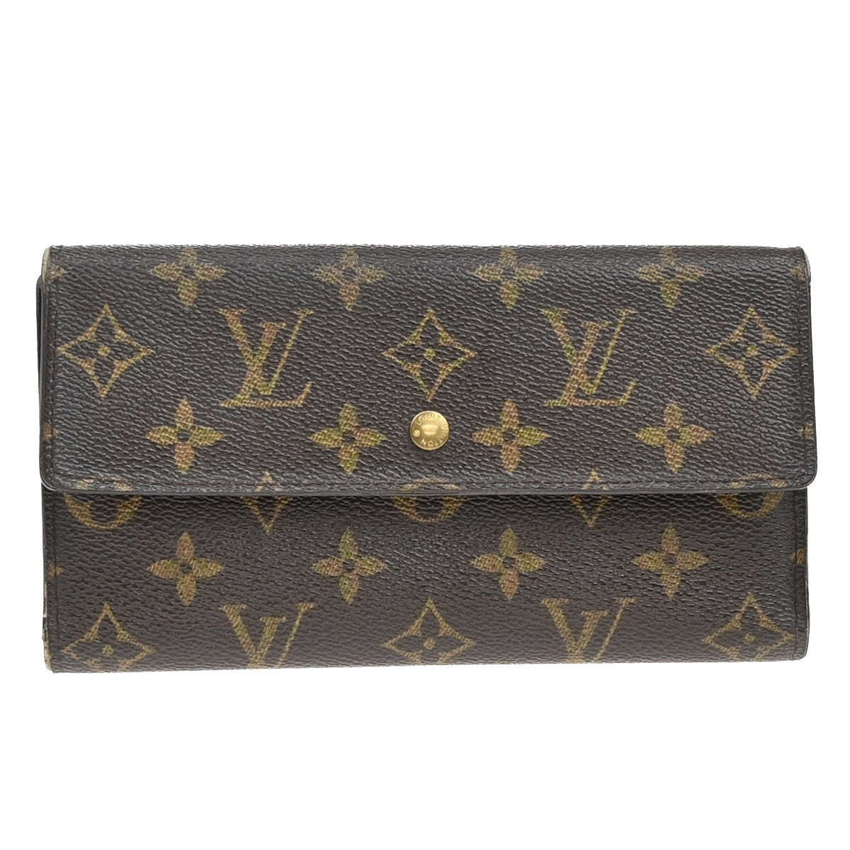 LOUIS VUITTON International Long Trifold Wallet Monogram Brown M61215 60EF787