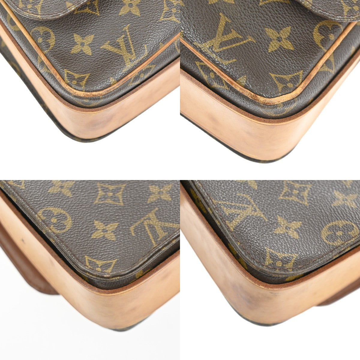 LOUIS VUITTON Cartouchiere GM Shoulder Bag Monogram Leather Brown M51252 35KC547
