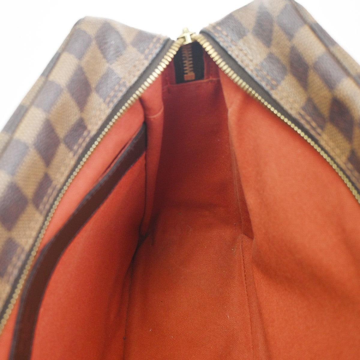 LOUIS VUITTON Naviglio Shoulder Bag Damier Ebene Leather Brown N45255 66CA753