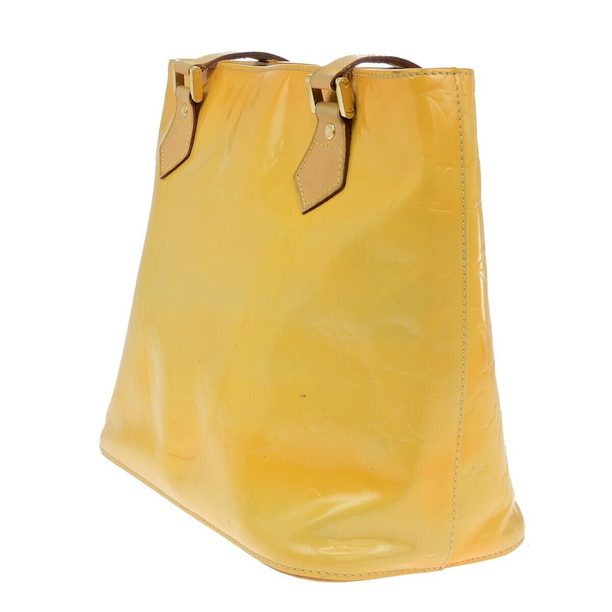 LOUIS VUITTON Houston Shoulder Bag Monogram Vernis Leather Yellow M91055 05FB524