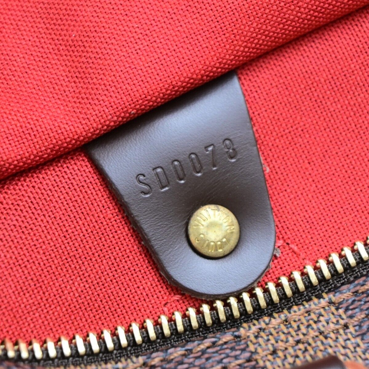 LOUIS VUITTON Speedy 30 Travel Hand Bag Damier Leather Brown N41364 664RK684
