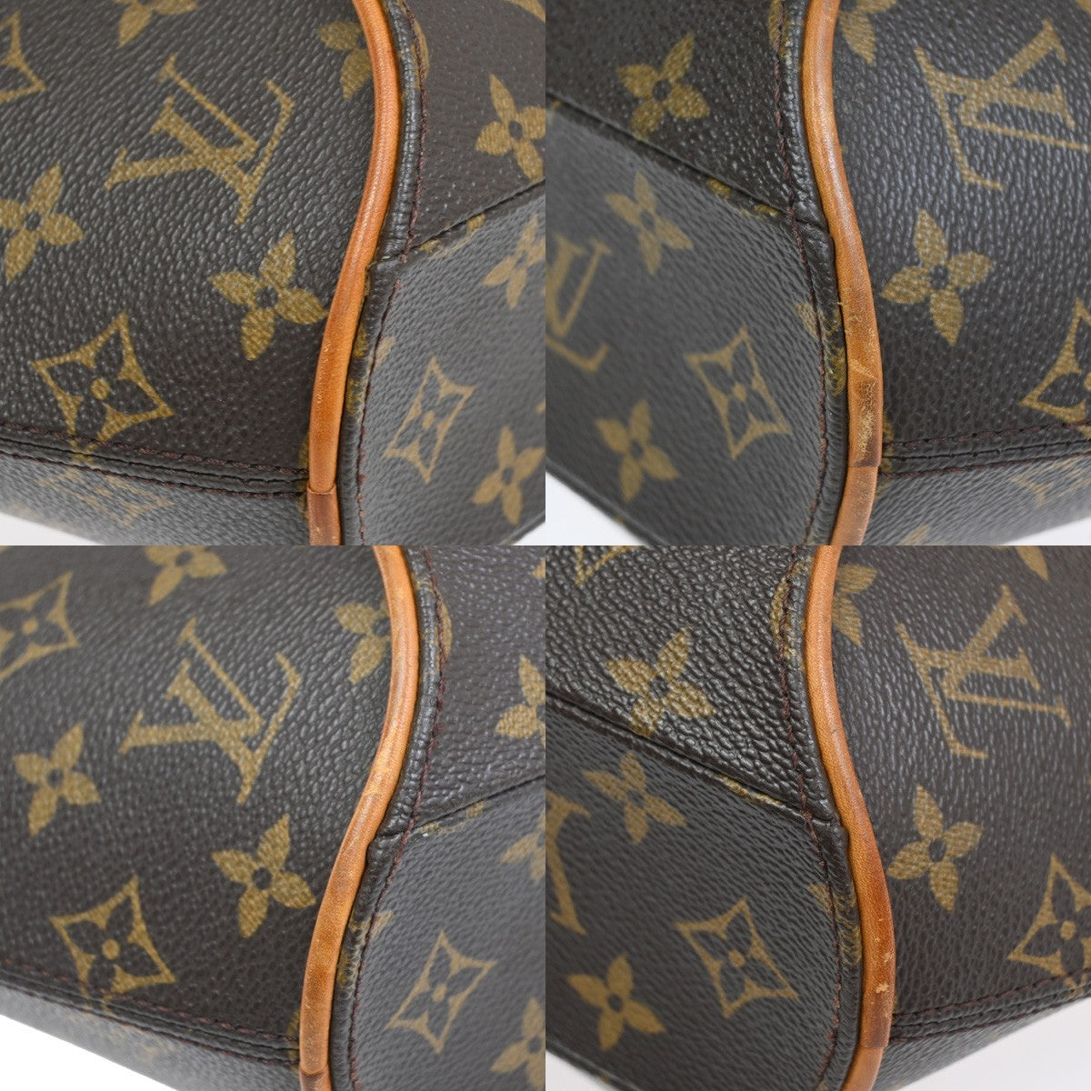 LOUIS VUITTON LV Logo Ellipse PM Hand Bag Monogram Leather Brown M51127 78CA828