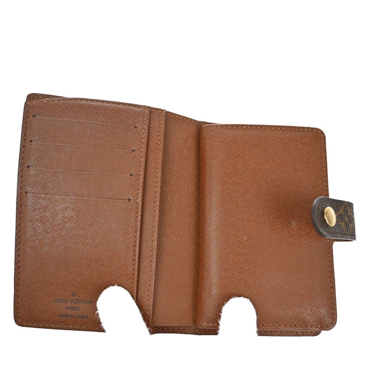 LOUIS VUITTON Compact Zip Bifold Wallet Monogram Leather Brown M61674 73TA240