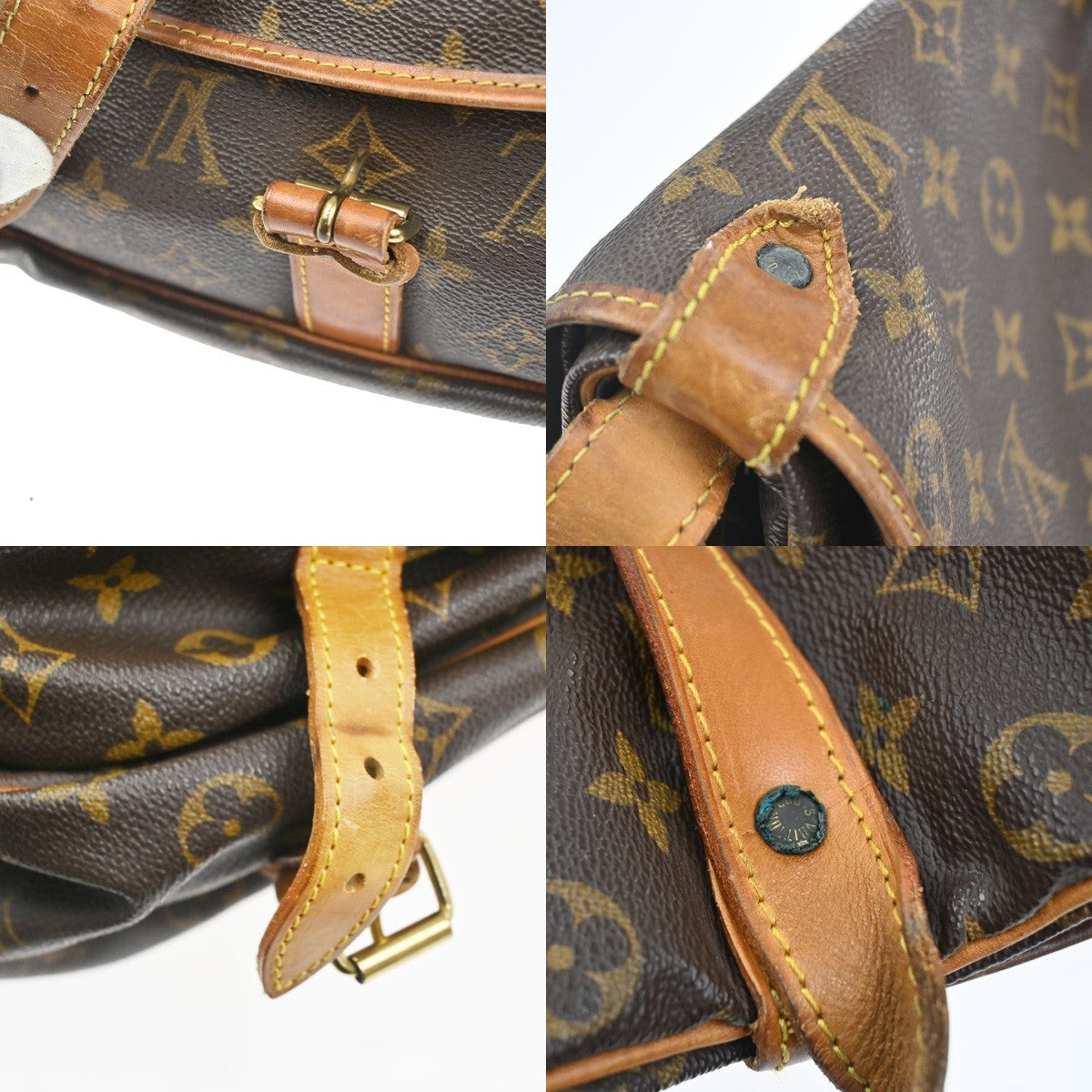 LOUIS VUITTON Saumur 35 Shoulder Bag Monogram Leather BN France M42254 82CA635