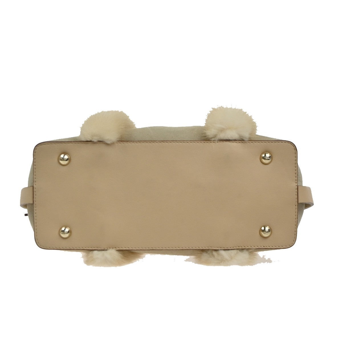 SALVATORE FERRAGAMO Gancini 2Way Shoulder Hand Bag Suede Fur Leather BE 80KP571