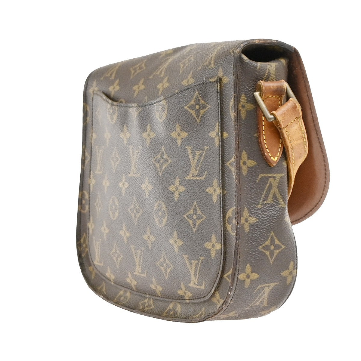 LOUIS VUITTON Saint Cloud GM Shoulder Bag Monogram Leather Brown M51242 38PA011