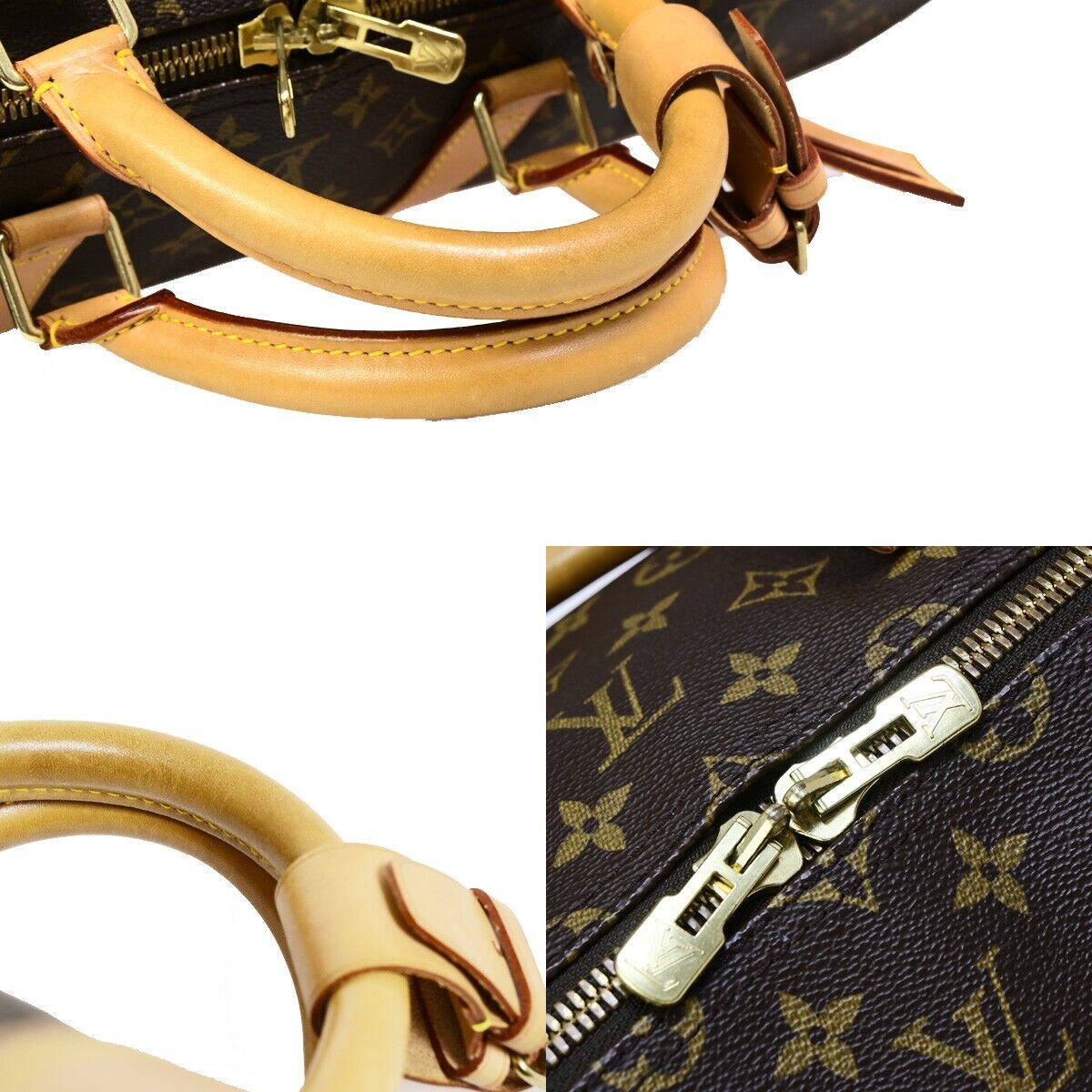 LOUIS VUITTON Keepall 55 Travel Hand Bag Monogram Leather Brown M41424 29EB851