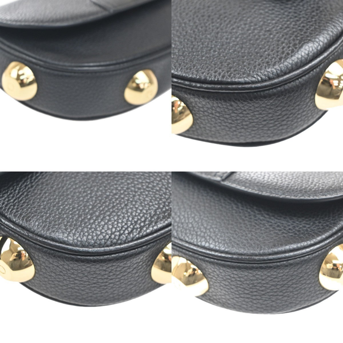 SALVATORE FERRAGAMO Glam Gancini 2Way Shoulder Bum Bag Leather Black 87KB981