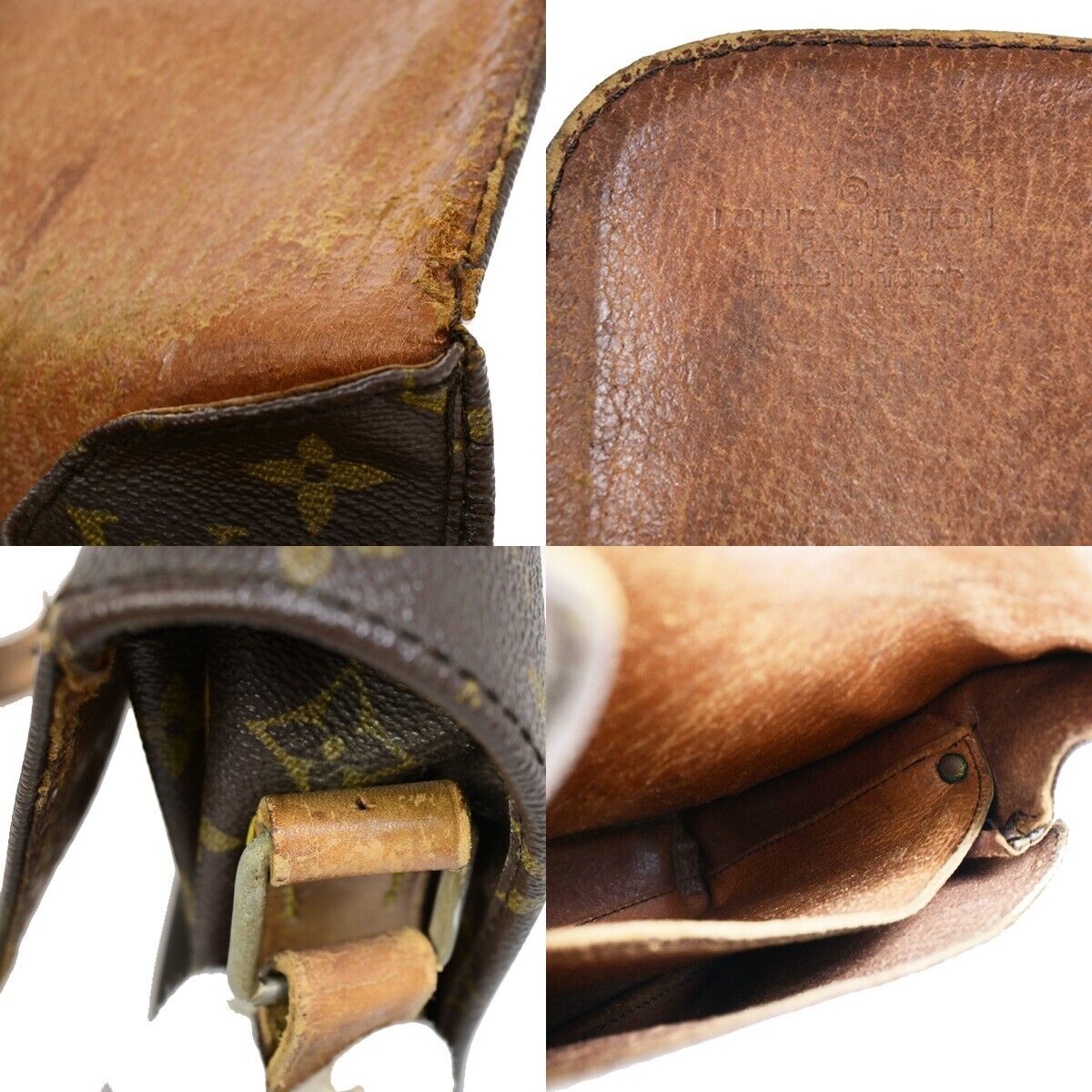 LOUIS VUITTON Cartouchiere MM Shoulder Bag Monogram Leather Brown M51253 67HC029