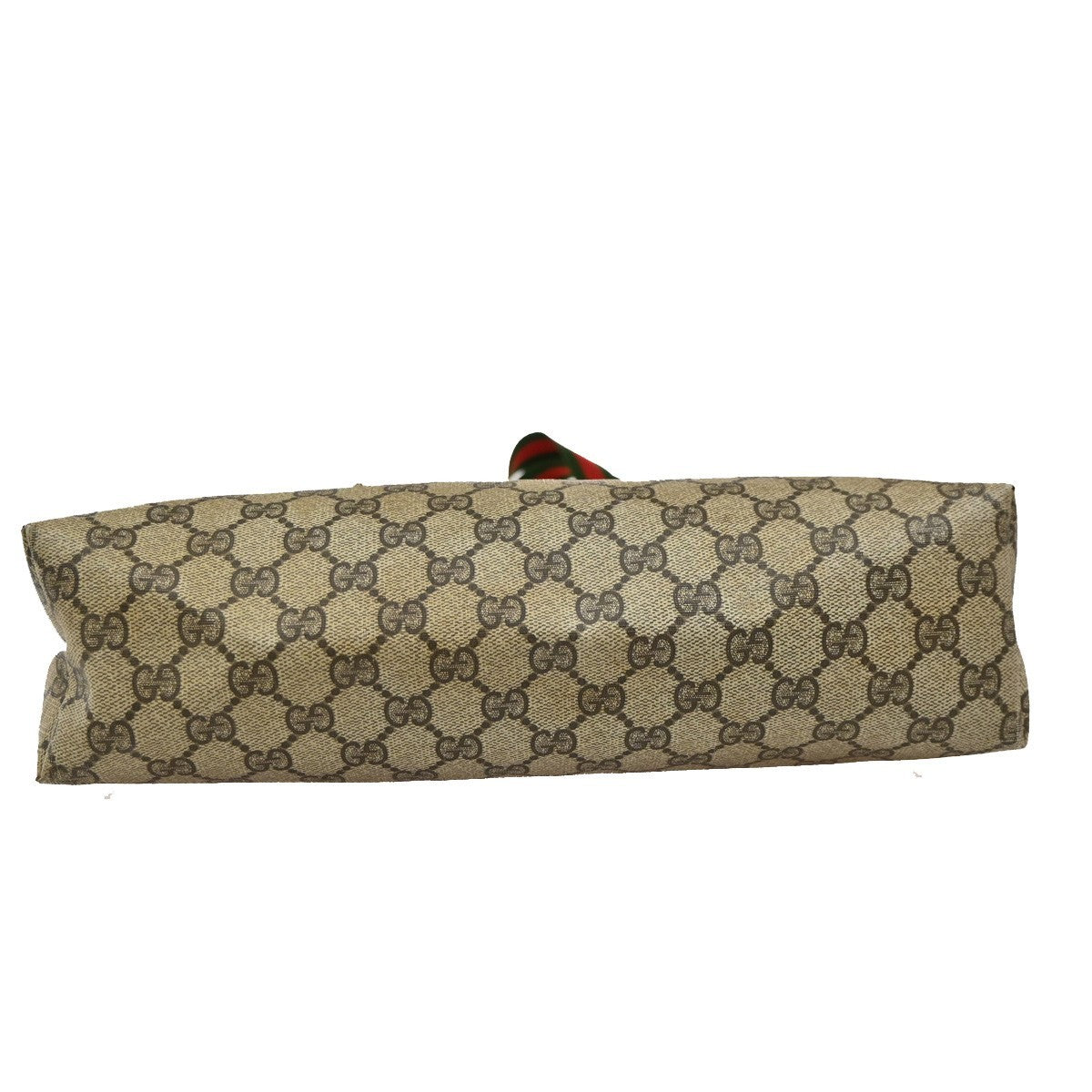 GUCCI GG Pattern Sherry Shoulder Tote Bag PVC Leather Brown GHW Italy 68DA144