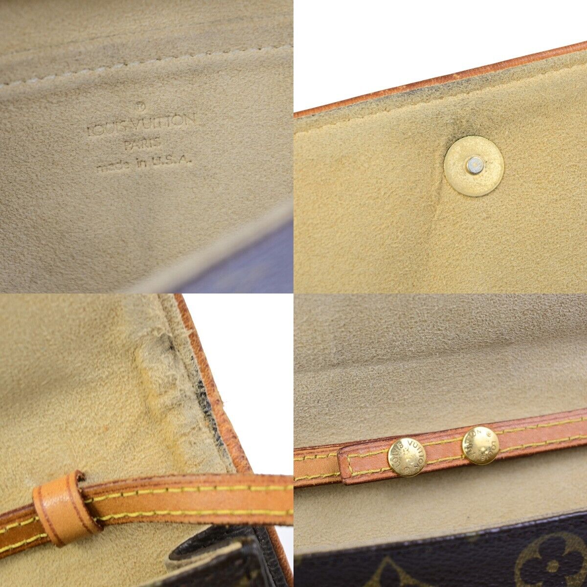 LOUIS VUITTON Pochette Twin GM 2Way Shoulder Bag Monogram Brown M51852 61ED359