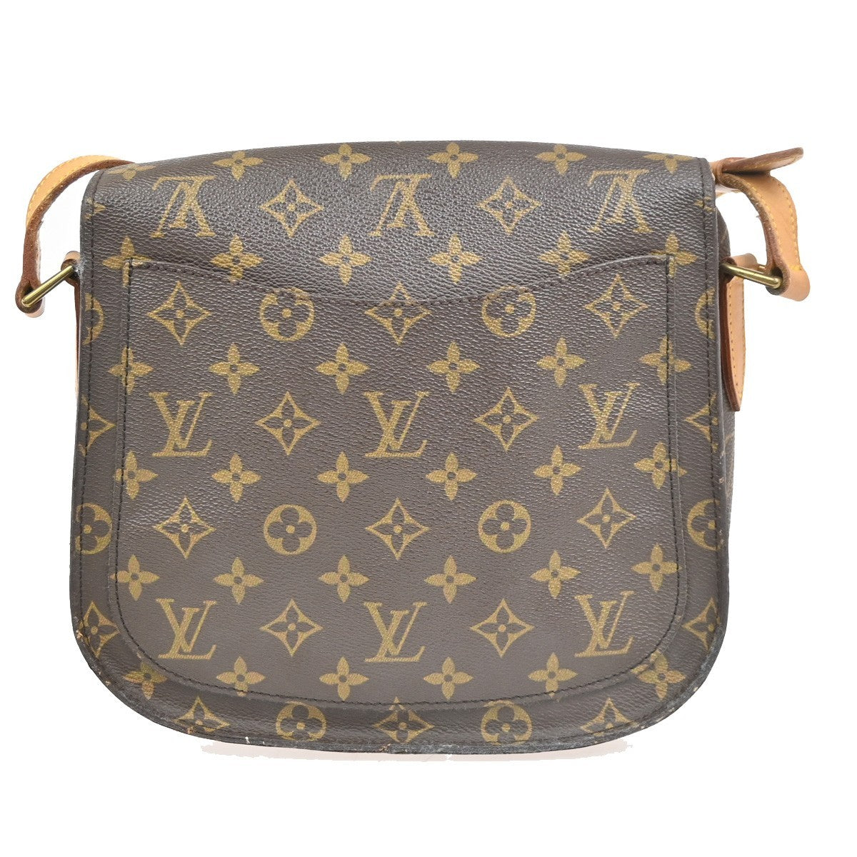 LOUIS VUITTON Saint Cloud GM Shoulder Bag Monogram Leather Brown M51242 86CB008