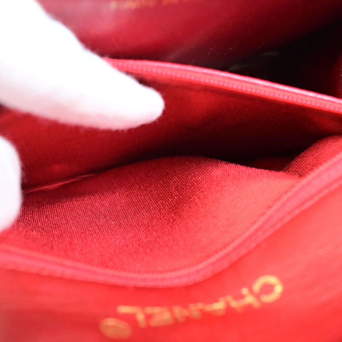 CHANEL CC Mini Matelasse Chain Shoulder Bag Leather Red GHW Vintage 629RJ920