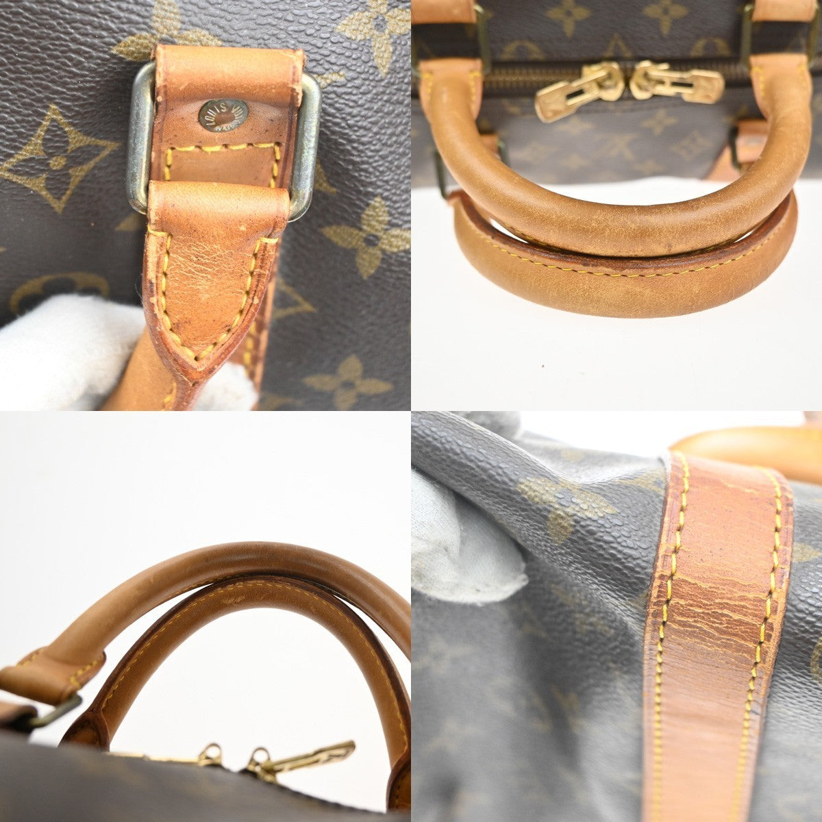 LOUIS VUITTON Keepall 55 Travel Hand Bag Monogram Leather Brown M41424 84MA384