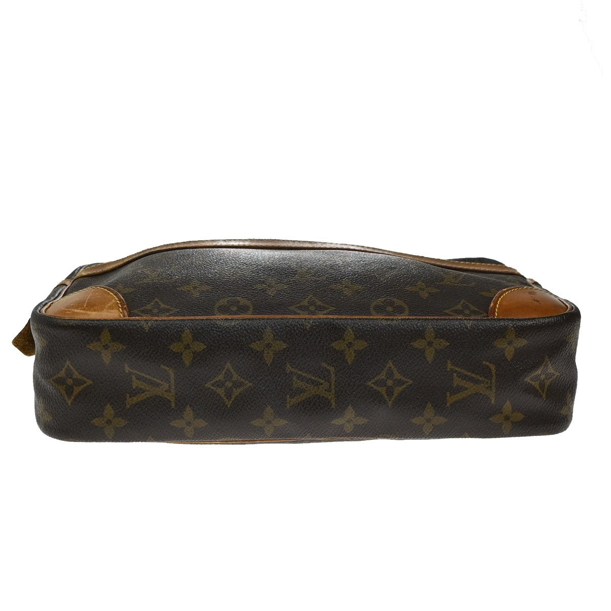 LOUIS VUITTON Compiegne 28 Clutch Hand Bag Monogram Leather Brown M51845 65YH217