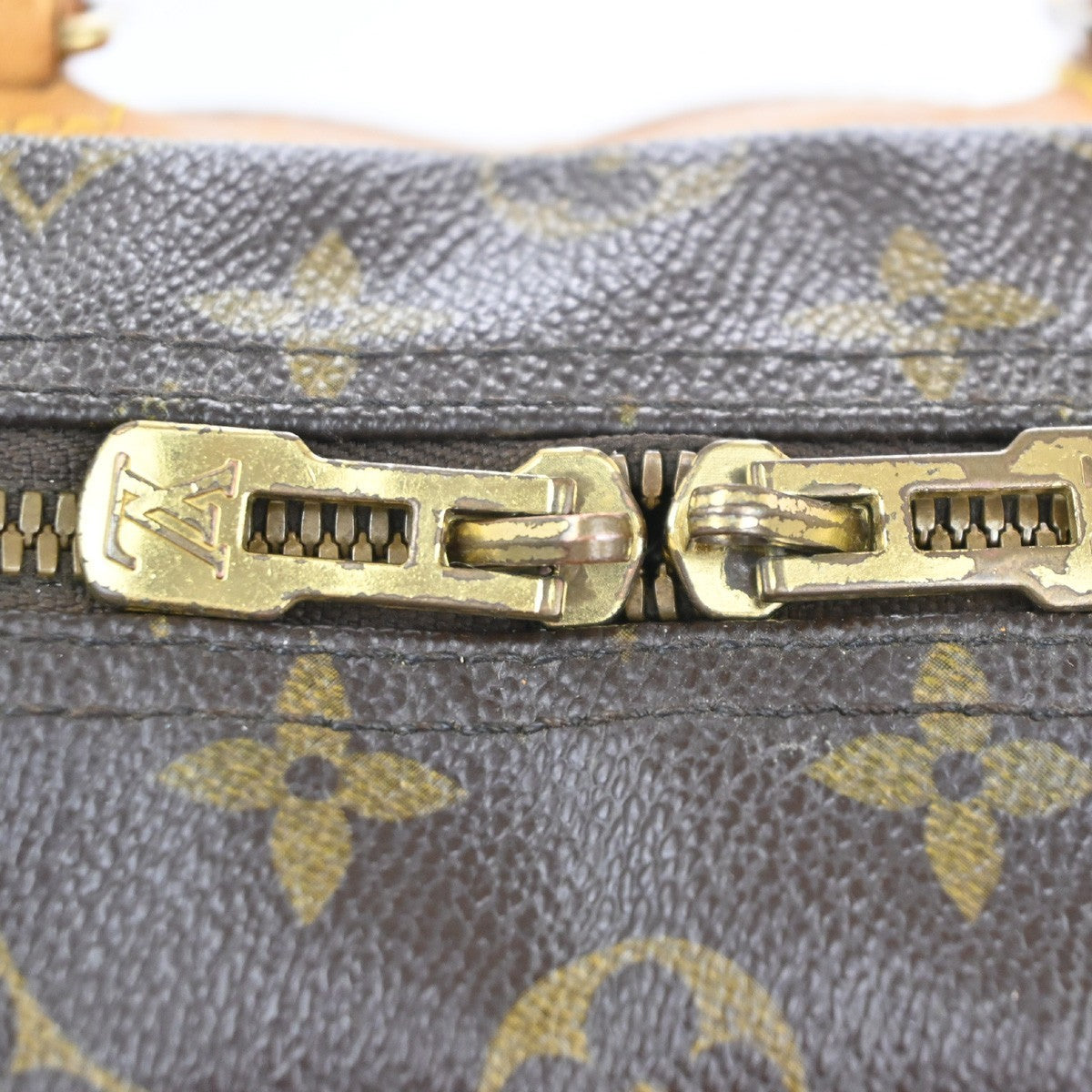 LOUIS VUITTON LV Logo Deauville Hand Bag Monogram Leather Brown M47270 69KC501