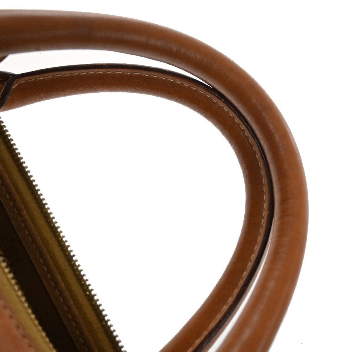 CELINE Logo Macadam Pattern Travel Hand Boston Bag PVC Leather Brown 62CA283