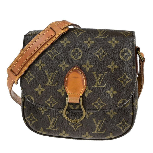 LOUIS VUITTON Saint Cloud MM Shoulder Bag Monogram Leather Brown M51243 35ED021
