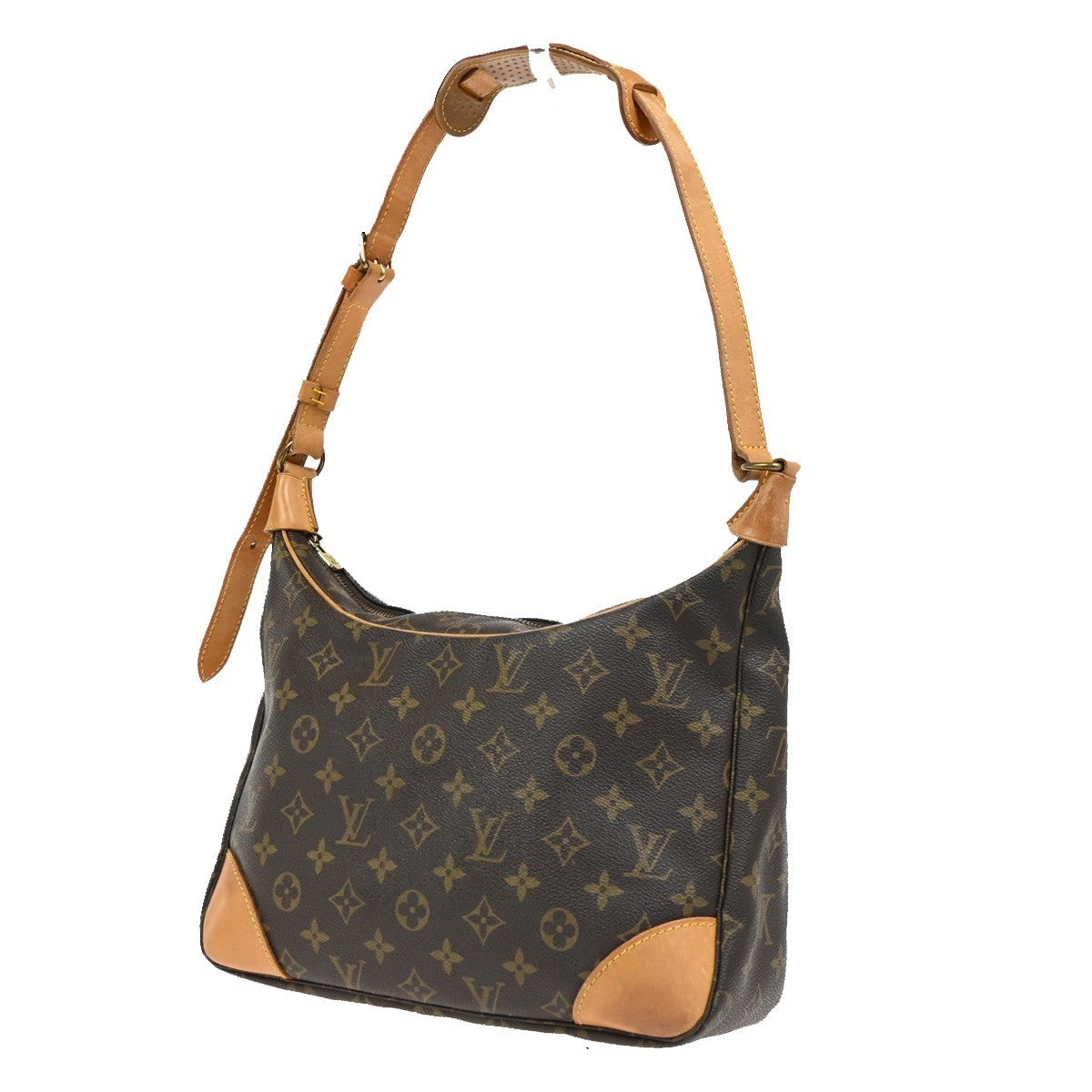LOUIS VUITTON Boulogne 30 Shoulder Bag Monogram Leather Brown M51265 77PA056