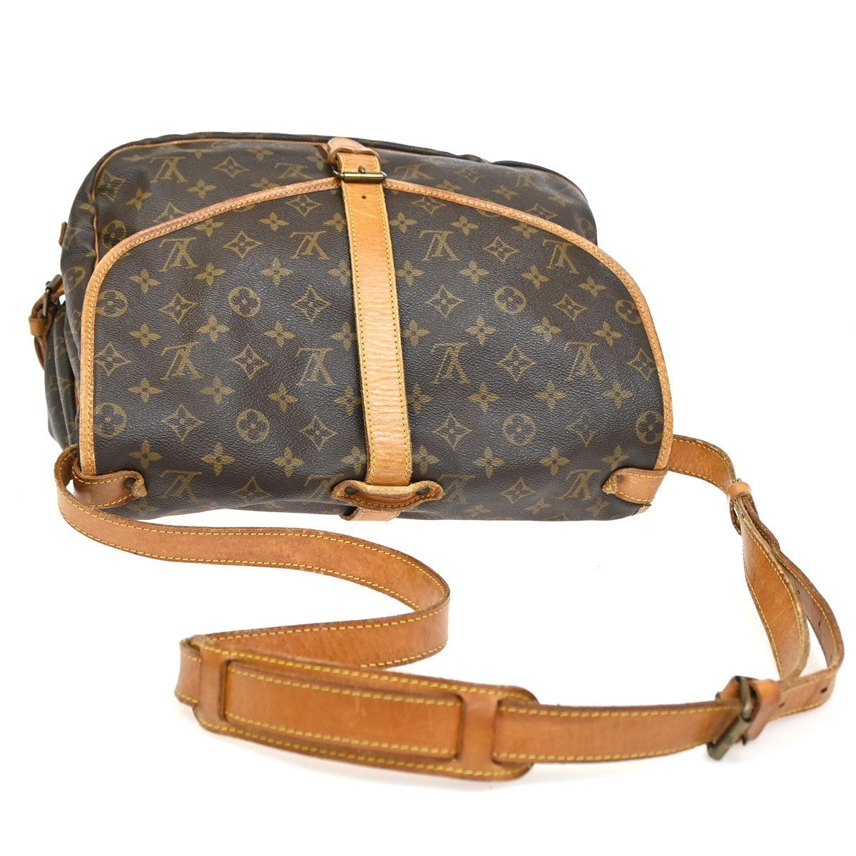 LOUIS VUITTON Saumur 35 Shoulder Bag Monogram Leather BN France M42254 87KC044