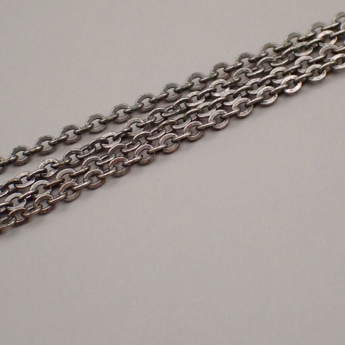 CHRISTIAN DIOR CD Logo Rhinestone Pendant Necklace Charm Silver 05YG841
